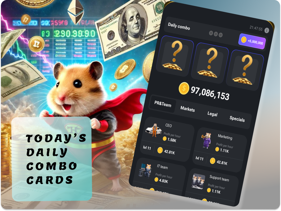 Hamster Kombat Daily Combo Cards Today 4 July – 5 July