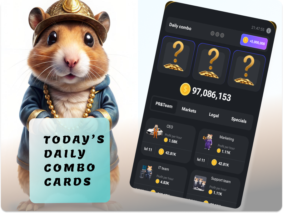 Hamster Kombat Daily Combo Cards Today 5 July – 6 July